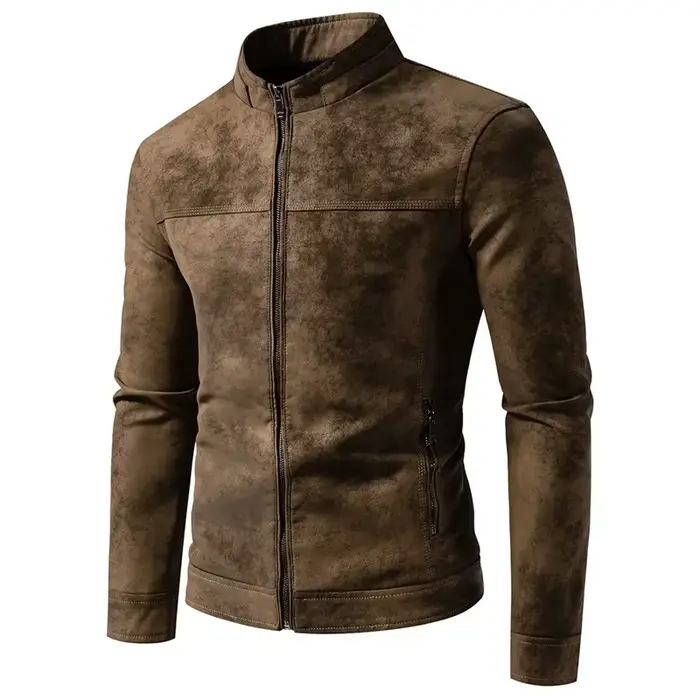 Manteau trench en cuir noir pour homme