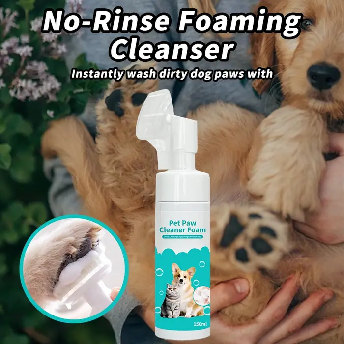 Mousse de nettoyage des pieds pour animaux de compagnie, pour chien et chat, lavage des pieds, soins