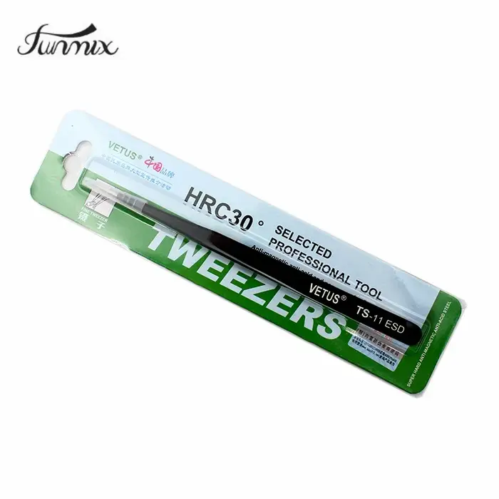 VETUS 100% marque antistatique ESD pince à épiler en acier inoxydable cils maquillage