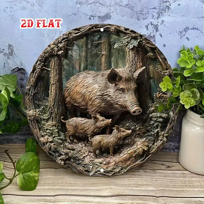 Art mural rond en aluminium