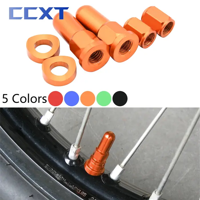 Écrous de verrouillage de jante de vélo tout-terrain CNC, boulons d'espacement, capuchon de Valve de