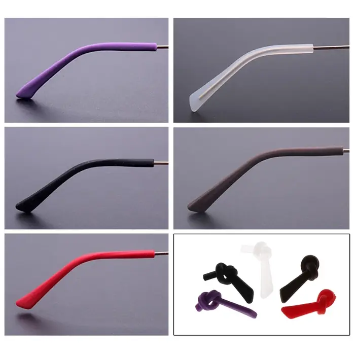 Lunettes en Silicone souple antidérapantes, vente en gros, livraison gratuite, 1 paire, accessoires 