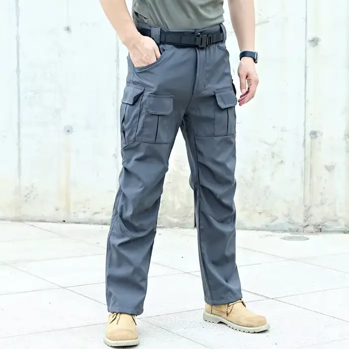 Pantalon cargo tactique multi-poches homme chasse randonnée résistant jogger décontracté