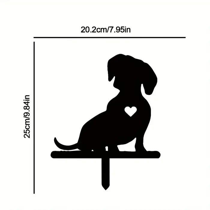 Tiki - Piquet de jardin pour chien inspiré, art en fer, ce panneau de cour en métal unique sert comm