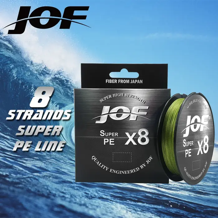 JOF X8 500M 300M 150M ligne de pêche tressée 8 brins multicolore Multifilament ligne PE d'eau salée 
