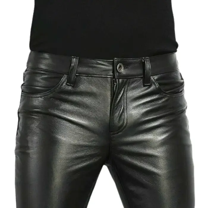 Choix pantalons en cuir PU hommes mode Rock Style boîte de nuit pantalons de danse hommes Faux cuir 