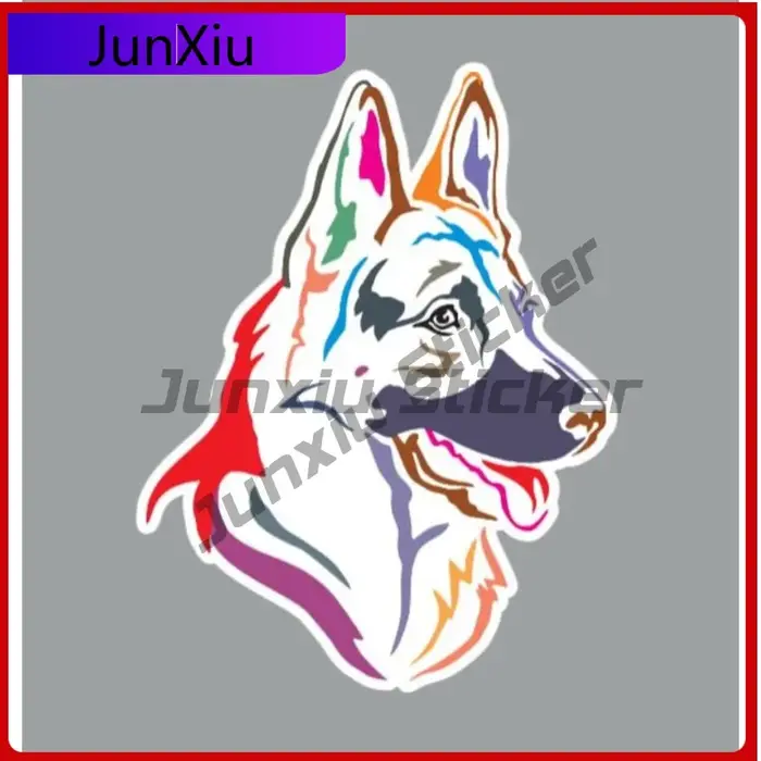 Autocollant de couverture d'art de chien de berger allemand, autocollants de dessin animé pour décor