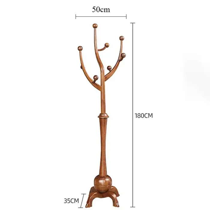 Porte-manteau en bois sur pied, support Portable en caoutchouc, cintre pour vêtements, Hall d'entrée
