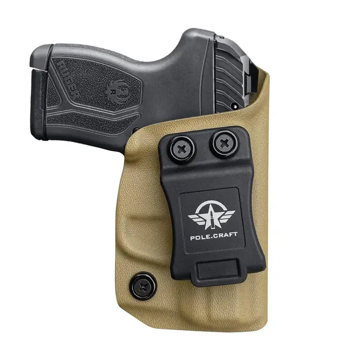 POLE.CRAFT Étui Ruger LCP MAX IWB Kydex pour Ruger LCP MAX.380 - Étui dissimulé à ceinture intérieur