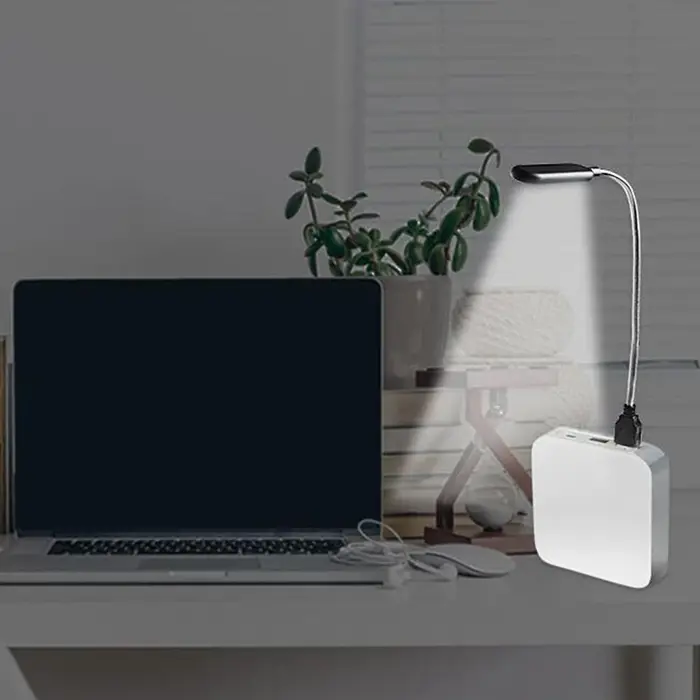 Mini 4 LED lampe de livre Portable USB lecture lampe de nuit blanc/couleur chaude Table lampe de bur