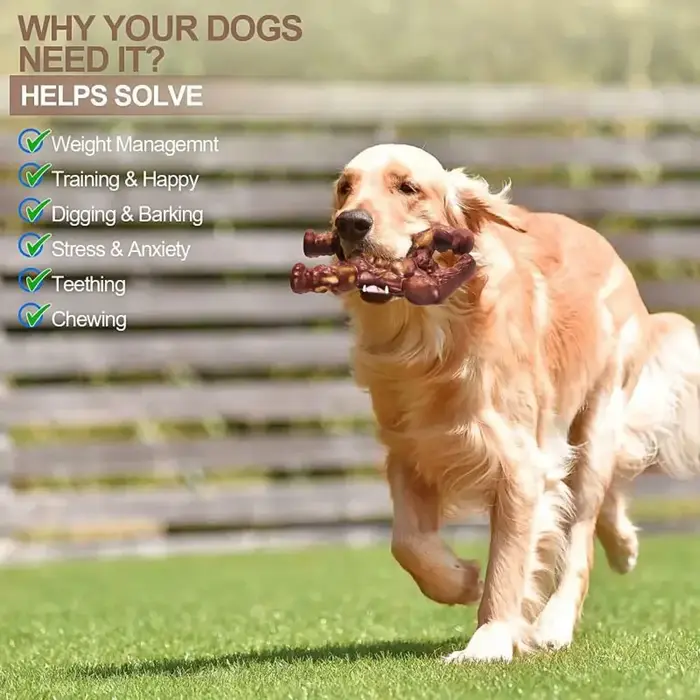 Jouet indestructible à mâcher pour chiens grands bâton blanc robuste et durable pour chiens mâchage agressif occasions spéciales
