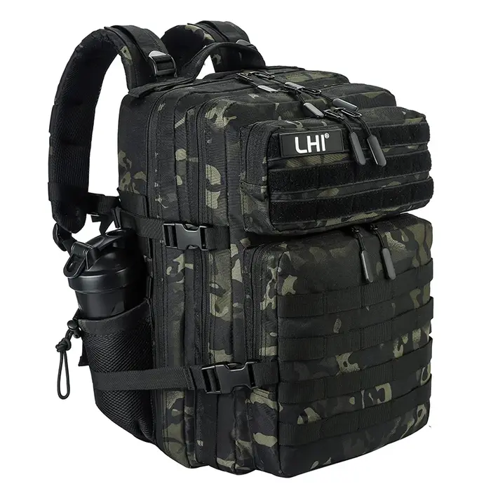 Sac à dos étanche CamSolomon Bug Out 45L avec porte-bouteilles pour chasseurs et randonneurs aventuriers occasions spéciales