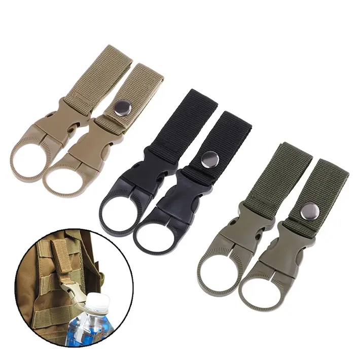 2 pièces porte-bouteille d'eau escalade mousqueton ceinture sac à dos cintre crochets pince multifon