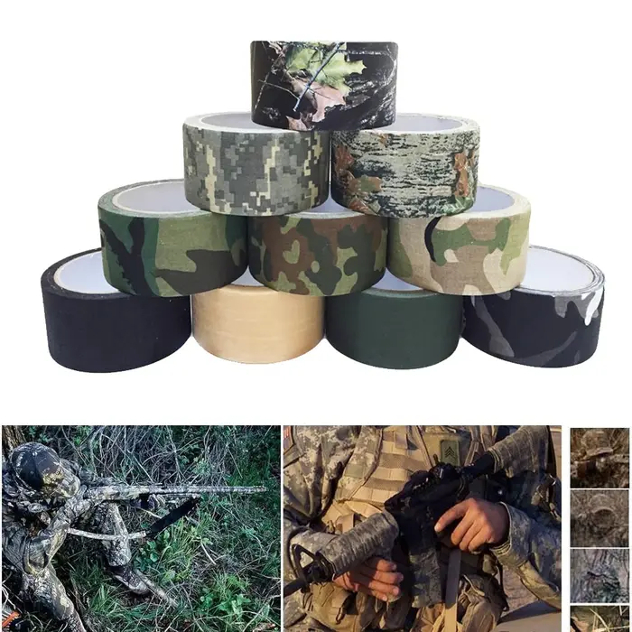 Ruban camouflage auto-adhésif 5M/10M chasse paintball airsoft - Furtivité étanche