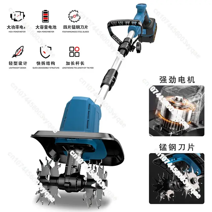Nouveau motoculteur électrique pour désherbage labourage et creusement de fossés jardinage facile efficace et durable occasions spéciales