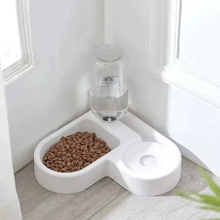 Bol double pour chien et chat - Ensemble de bols pour animaux de compagnie et pour la nourriture, bo