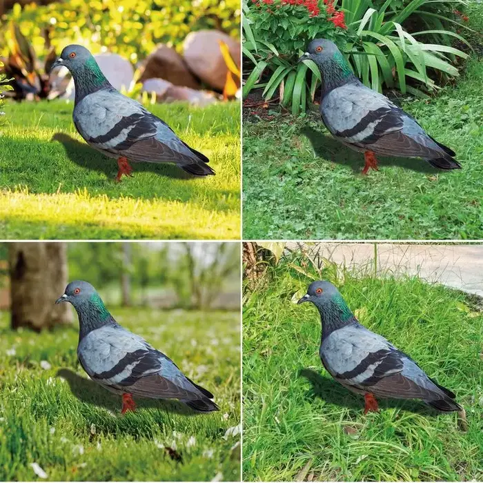 Décor d'oiseau de Pigeon 2X modèle de Pigeon 2D réaliste Simulation piquet d'oiseau prise de terre F