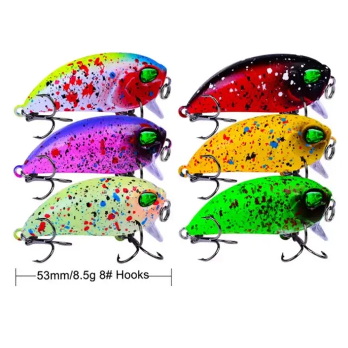 1 pièces leurre de pêche manivelle 5 cm 7.2g manivelle flottante Wobbler Isca bar artificiel brochet