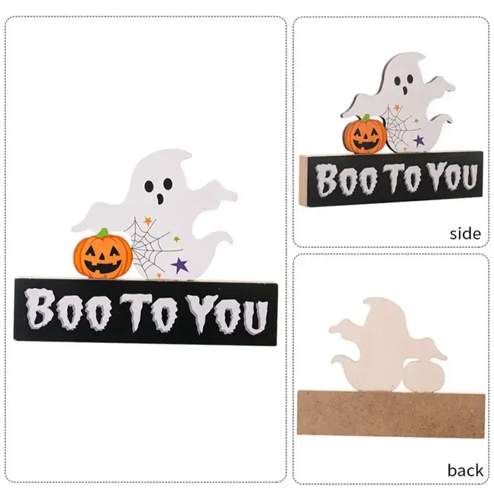 Décorations en bois Halloween Trick or Treat