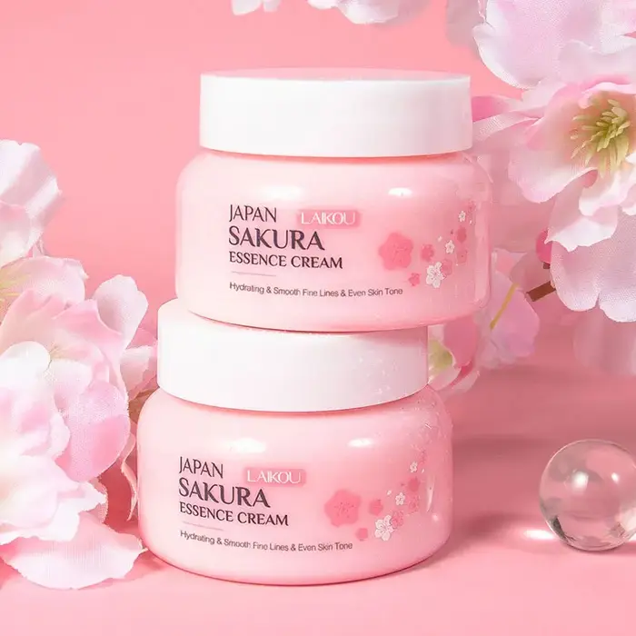 2 pièces LAIKOU japon Sakura Essence crème pour le visage fleur de cerisier lissant crème pour le vi