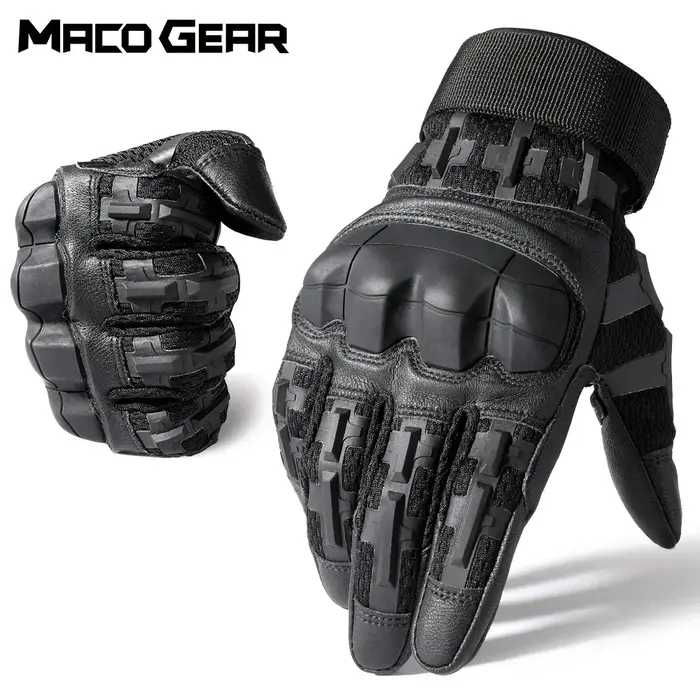 Gants tactiques écran tactile coque dure chasse airsoft tir sport outdoor anti-dérapant cuir PU