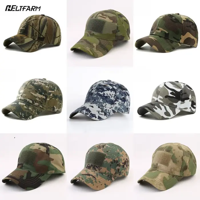Casquette baseball réglable été protection solaire camouflage camping randonnée pêche