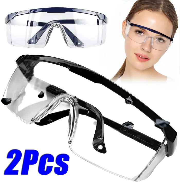 Lunettes de sécurité anti-éclaboussures pour le travail, 2 pièces, protection des yeux, lunettes de 