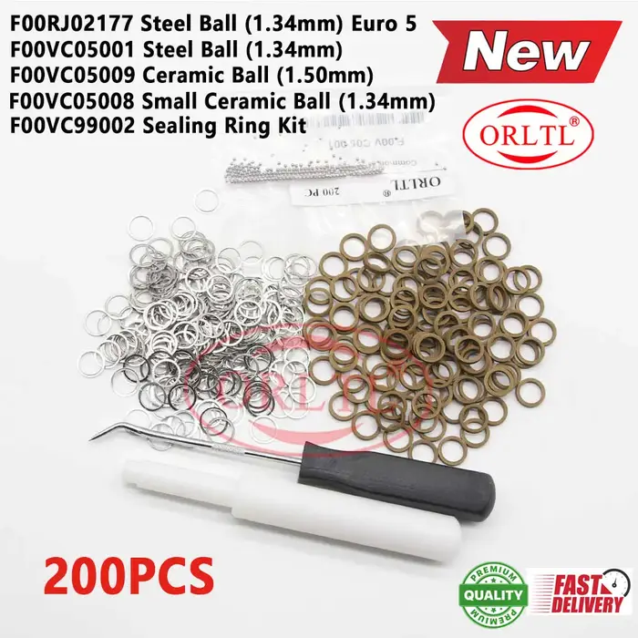 Kit de réparation Joint F00VC99002 Bille en acier 1,34 mm F00VC05001 Bille en céramique 1,5 mm F00VC
