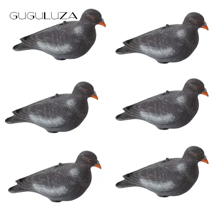 Leurre pigeon chasse 12 pouces réaliste 1/3/6PCS avec piquets - Décoration jardin anti-nuisibles