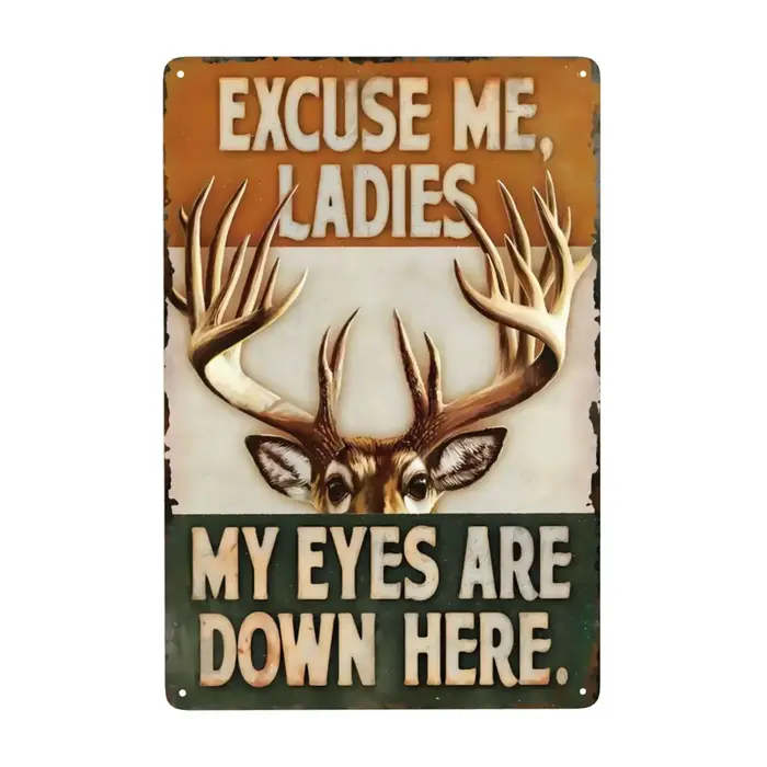 1pc, panneaux de chasse pour chambre prière de chasseur ours cerf oiseau signe en métal décor Art mu