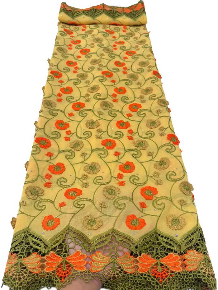Tissu nigérian français en dentelle suisse de luxe, de haute qualité, avec strass, pour robes élégan