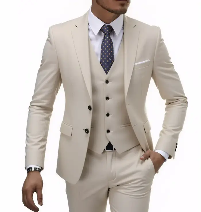 13 couleurs Style basique hommes décontracté couleur unie 3 pièces costumes/mâle deux boutons Blazer