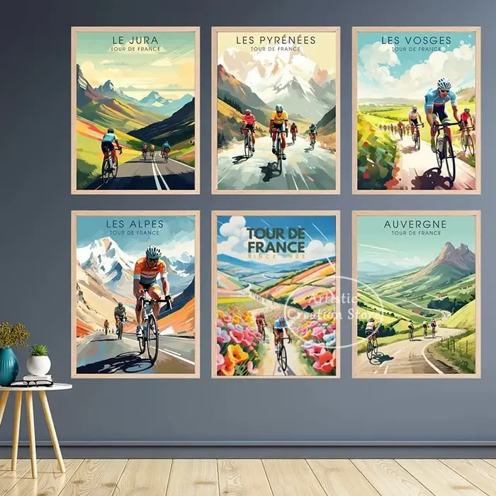 Affiche De vélo et cycliste Tour De France