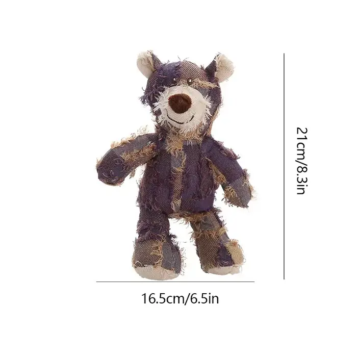 Ours en peluche pour animaux de compagnie, jouet interactif en peluche pour chien, meulage, nettoyag