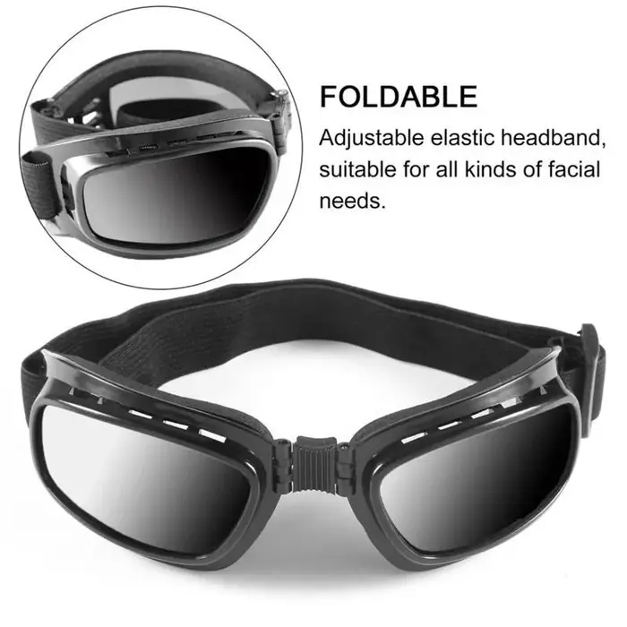 Lunettes de sécurité pliantes multifonctionnelles pour moto, anti-buée, coupe-vent, lunettes de ski,