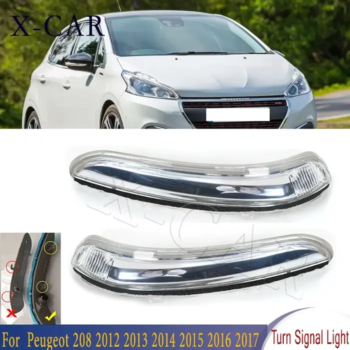 Pour Peugeot 208 2012 2013 2014 2015 2016 2017 rétroviseur latéral clignotant indicateur lampe 98144