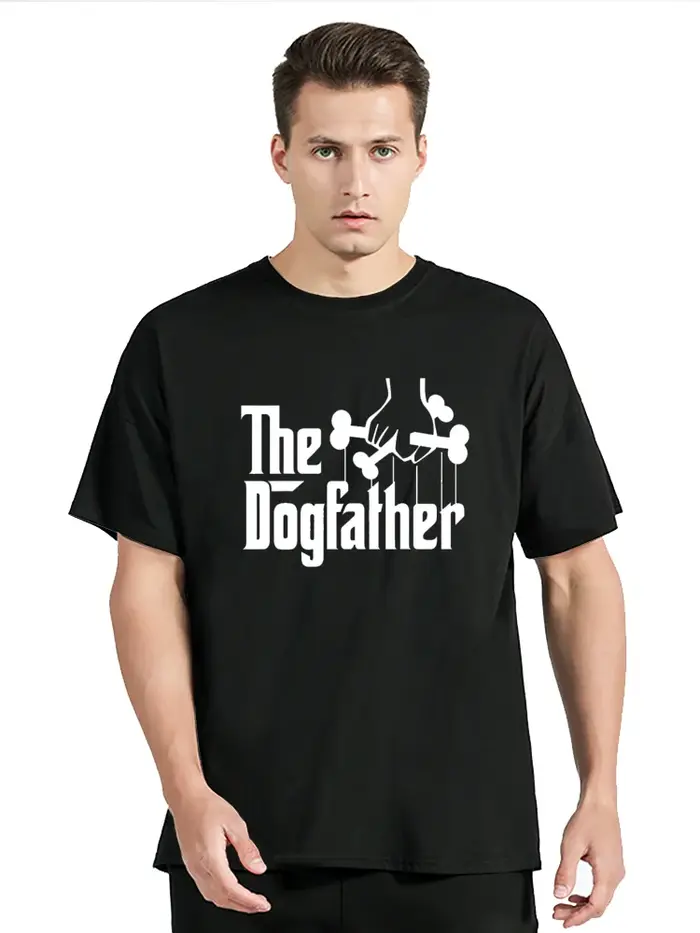 T-shirt homme en coton bleu royal à manches courtes décontracté pour la fête des pères et les occasions quotidiennes