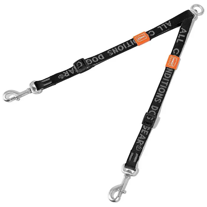 Attache double pour laisse de chien, séparateur de laisse en nylon, laisse double pour animaux de co