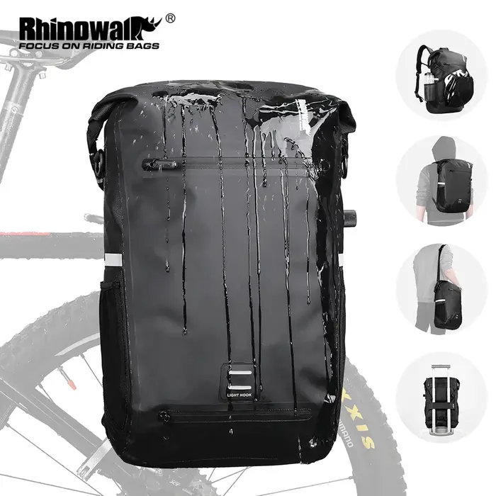Sac à dos de voyage étanche pour vélo, panier de vélo, sacs de coffre de siège arrière T1, accessoir