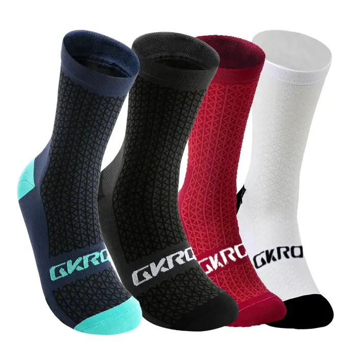 4 paires de chaussettes de cyclisme d'équipe, chaussettes de sport professionnelles pour vélo, chaus