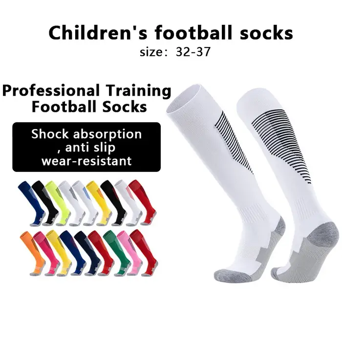 Chaussettes de football professionnelles pour enfants - Chaussettes de football antidérapantes et ré