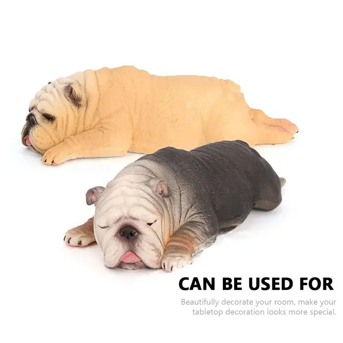 Figurines de bouledogue en plastique