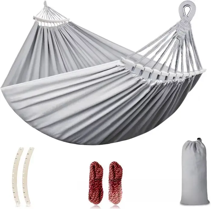 Hamac de Camping en tissu épais et Durable, hamac simple en toile, chaise pivotante de voyage, lit s