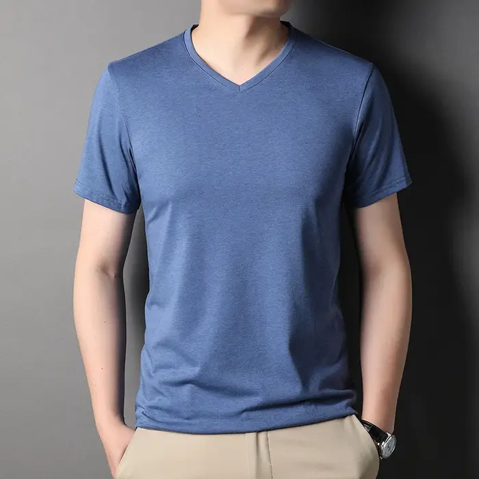 T-shirt en soie de mûrier BROWON pour homme – Nouvelle collection été 2026