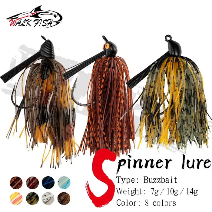 WALK FISH 7G 10G 14G Spinner appât sans mauvaises herbes gabarit basse gabarit Chatter appât pêche l