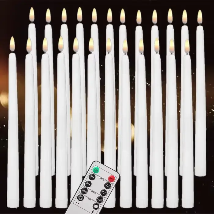 Bougie LED scintillante sans flamme, bougie chauffe-plat à piles, fête de Noël à la maison, décorati