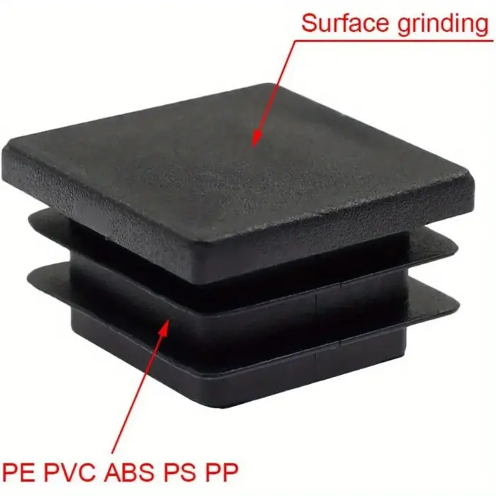 Moules carrés en acier 45x45MM, couvercle de protection, gaine de pied, bouchon carré en plastique, 