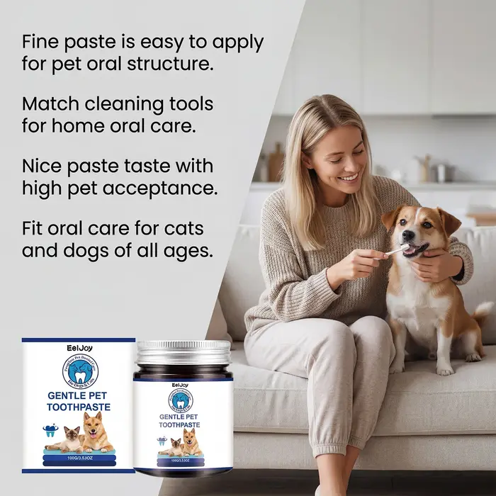 Dentifrice pour animaux EelJoy pâte fine et soyeuse pour chiens chats tous âges hygiène bucco-dentaire sans irritants pour brossage quotidien et cadeau occasionnelle