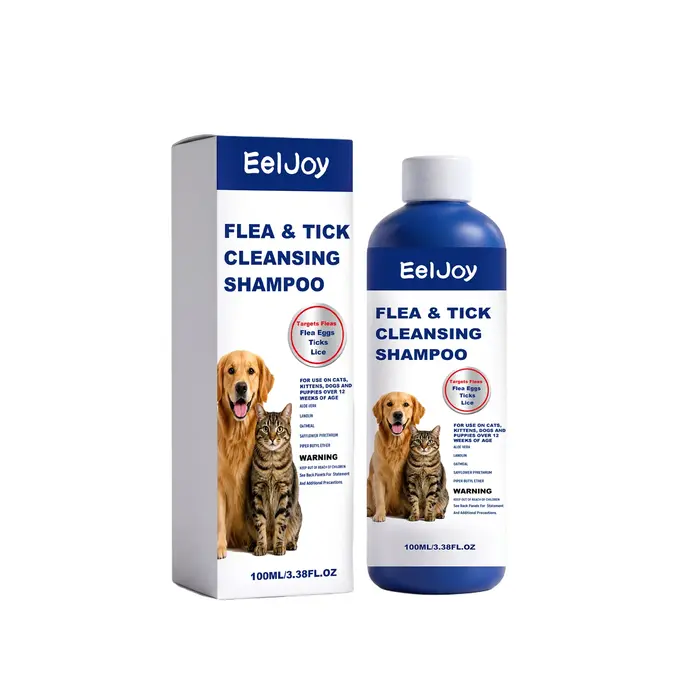 Pet Flea Tick Lice Removal Shampoo Deep Cleansing Dander Removing Deodorizing Anti-Itch Anti-Parasit