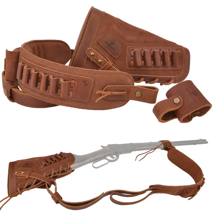 Crosse de fusil en cuir